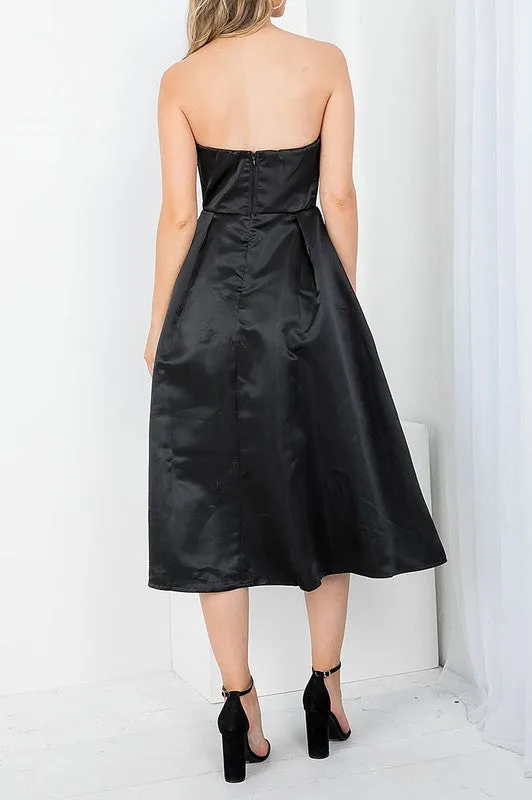 Exposure Sleeveless Satin Gown