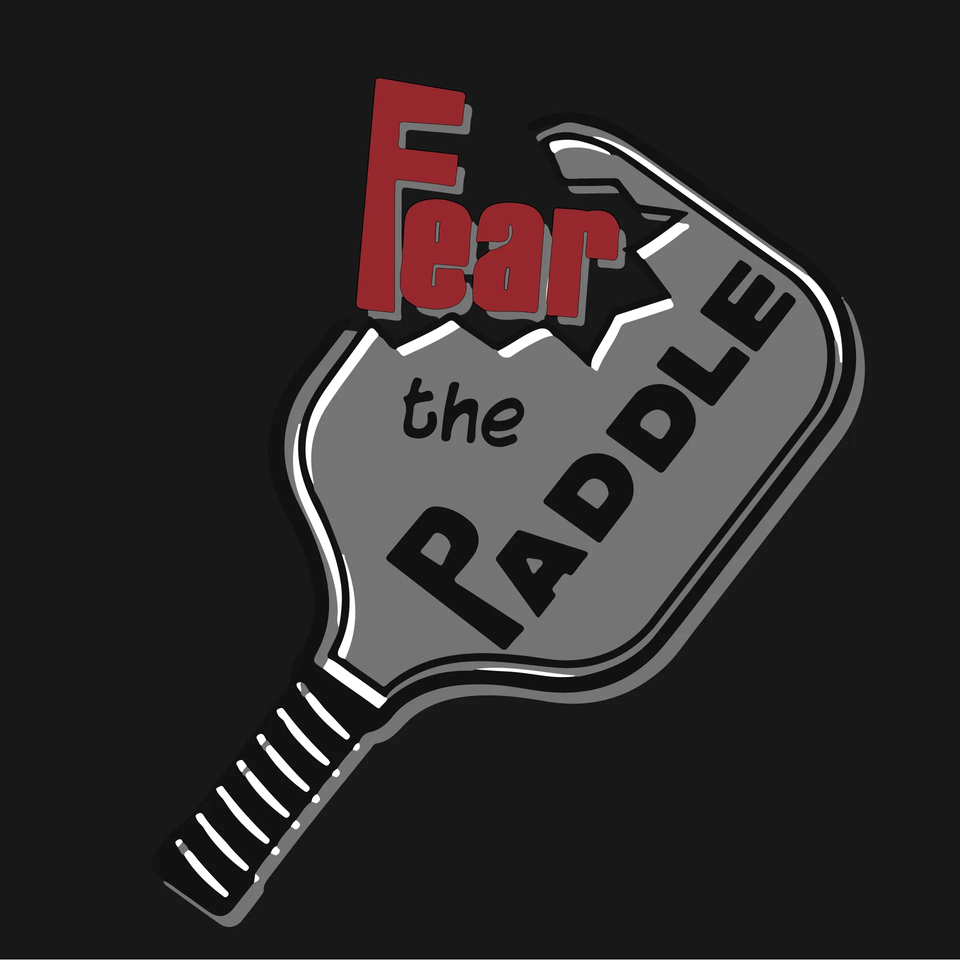 Fear The Paddle | Women's Long Sleeve V-Neck Pickleball Shirts | 100% Polyester