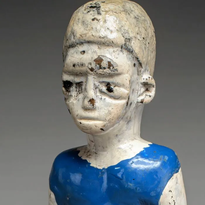 Fon Hohovi Twin Memorial Figure by The Master of the Blue Shorts Carver, Benin / Togo #598