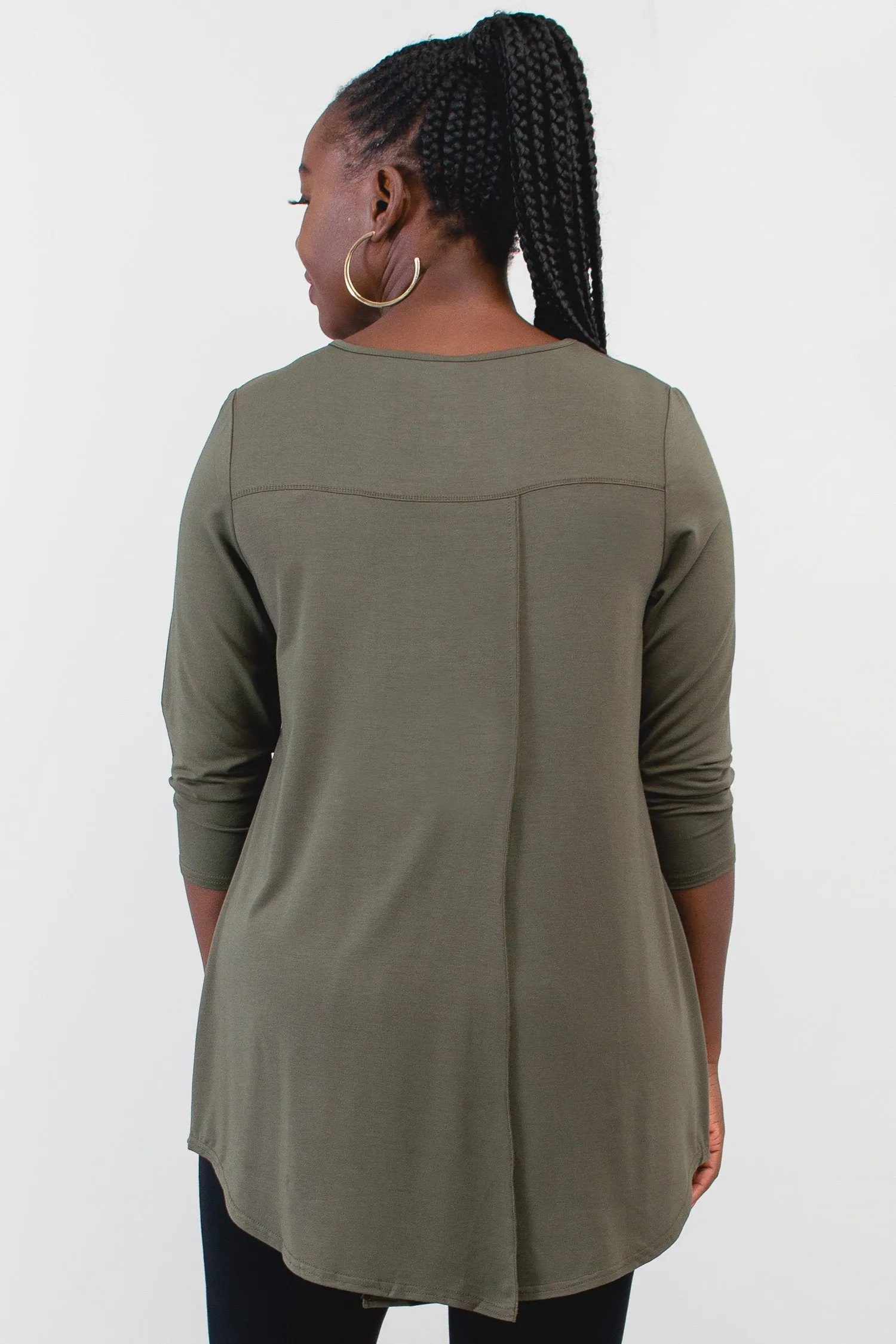 Franny Top, Khaki, Bamboo - Final Sale