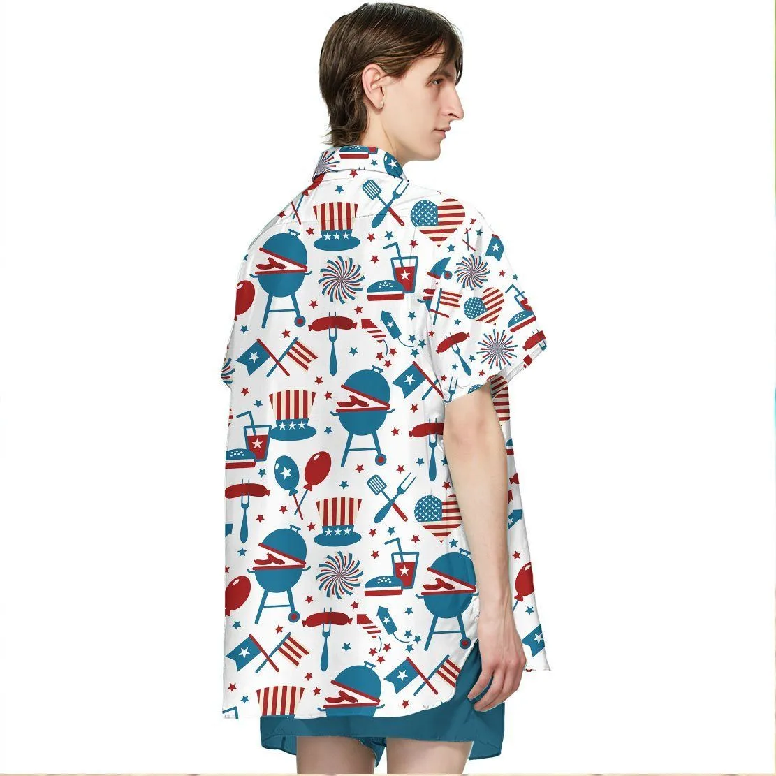 Gearhuman 3D 4th Of July Hawaii Shirt