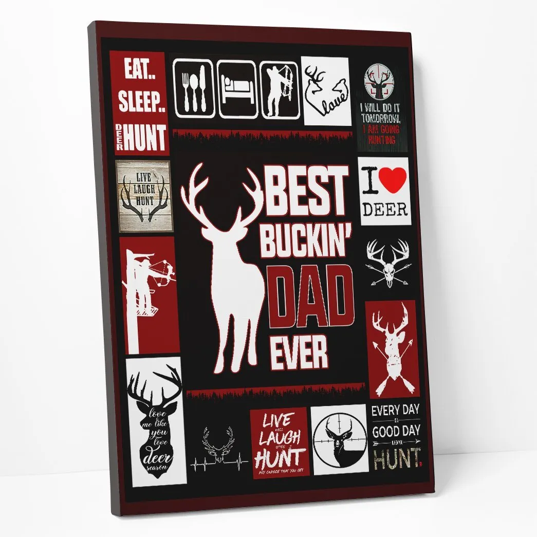 Gearhuman 3D Happy Mothers Day Best Buckin' Dad Ever Canvas