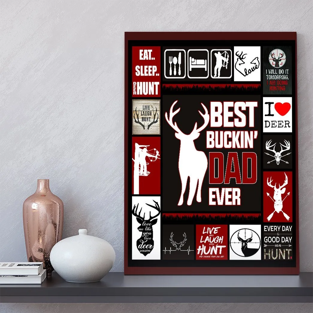 Gearhuman 3D Happy Mothers Day Best Buckin' Dad Ever Canvas