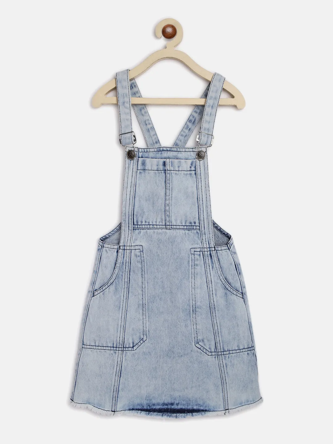 Girls Regular Fit Blue Dungaree