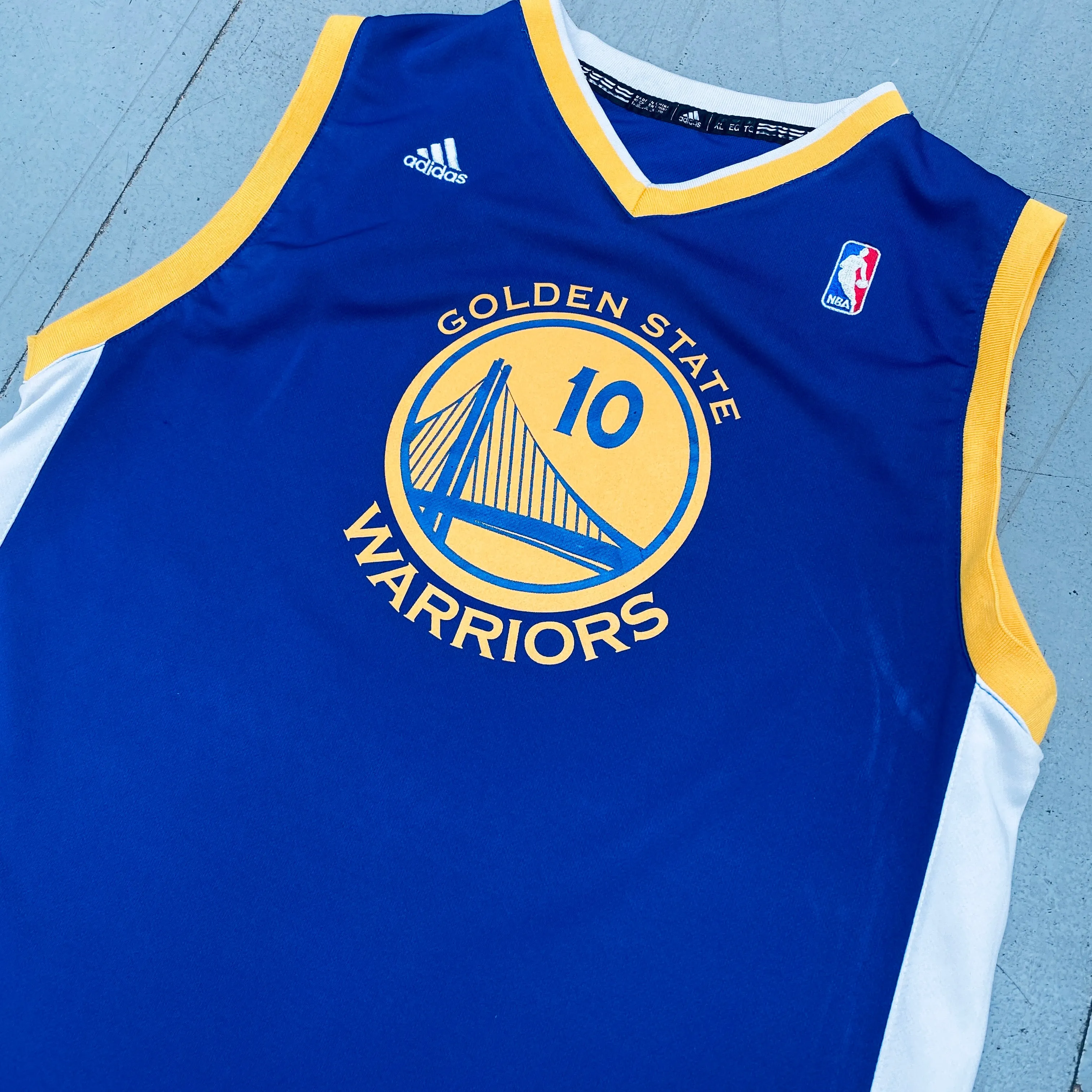 Golden State Warriors: David Lee 2014/15 Blue Adidas Jersey (S)