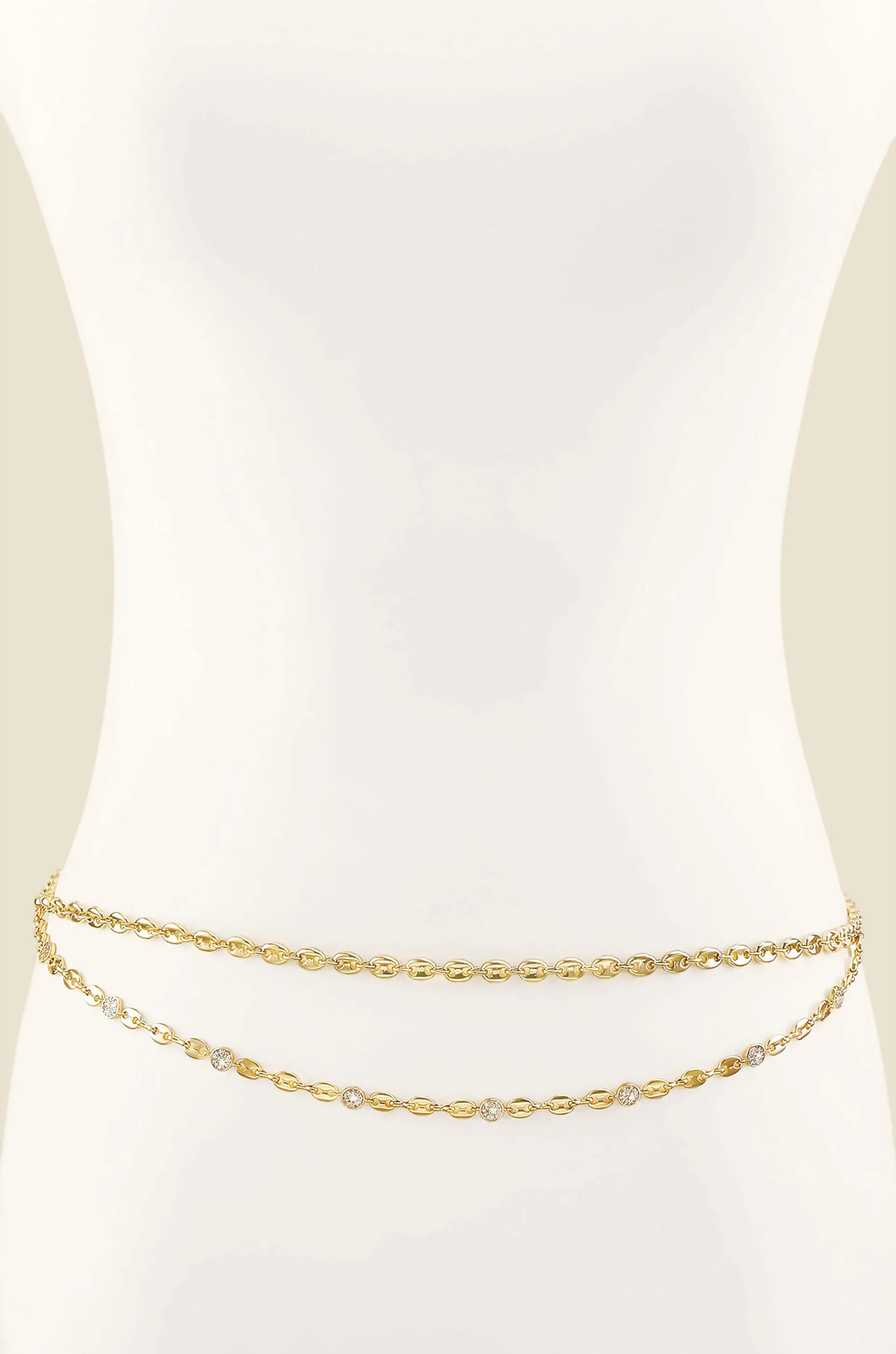 Golden Sun Sparkle Body Chain