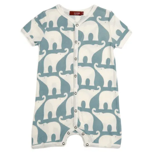 Greige Baby Short-alls