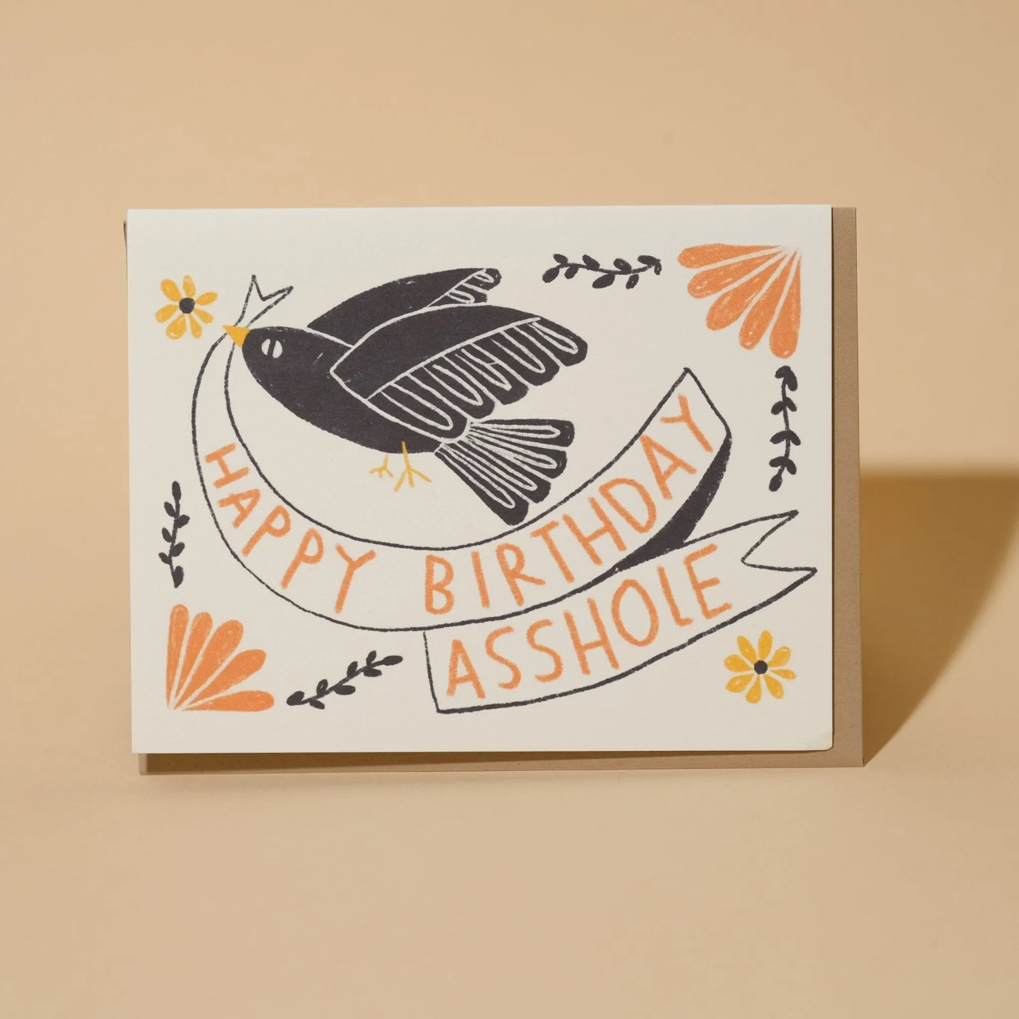 Happy birthday a-hole greeting card by rani ban co