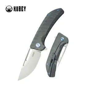 Hyperion Frame Lock Flipper Knife Flame Titanium Handle w/ Micro Milling Lines 3.5 Sandblast CPM-S35VN KB368I