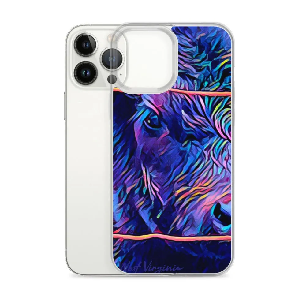 iPhone Case with Cow Artwork. Phone Protector with Calf Digital Photograph Art.