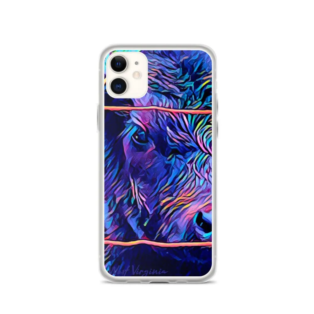 iPhone Case with Cow Artwork. Phone Protector with Calf Digital Photograph Art.