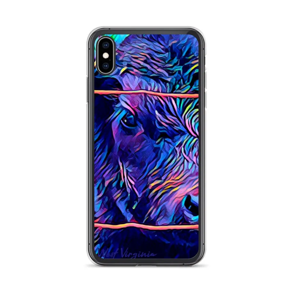 iPhone Case with Cow Artwork. Phone Protector with Calf Digital Photograph Art.