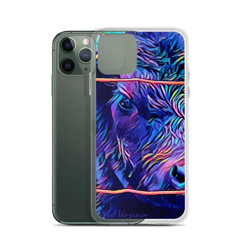 iPhone Case with Cow Artwork. Phone Protector with Calf Digital Photograph Art.