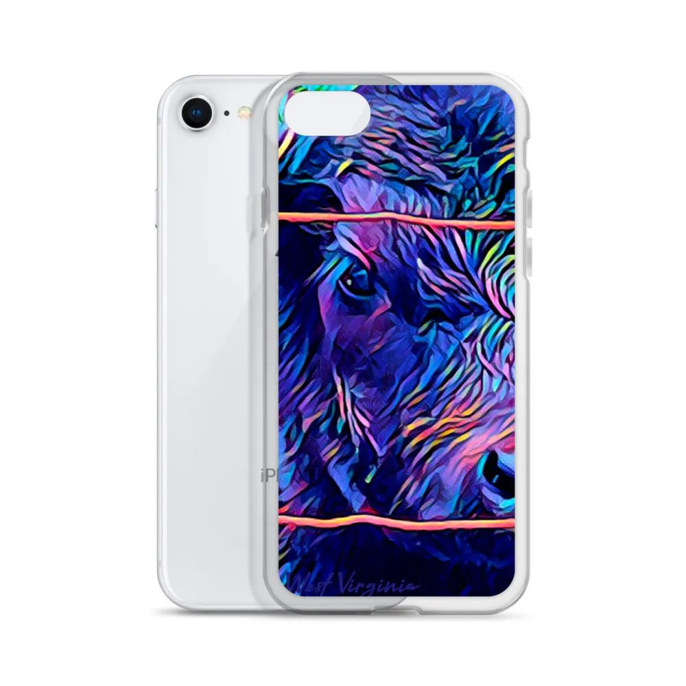 iPhone Case with Cow Artwork. Phone Protector with Calf Digital Photograph Art.