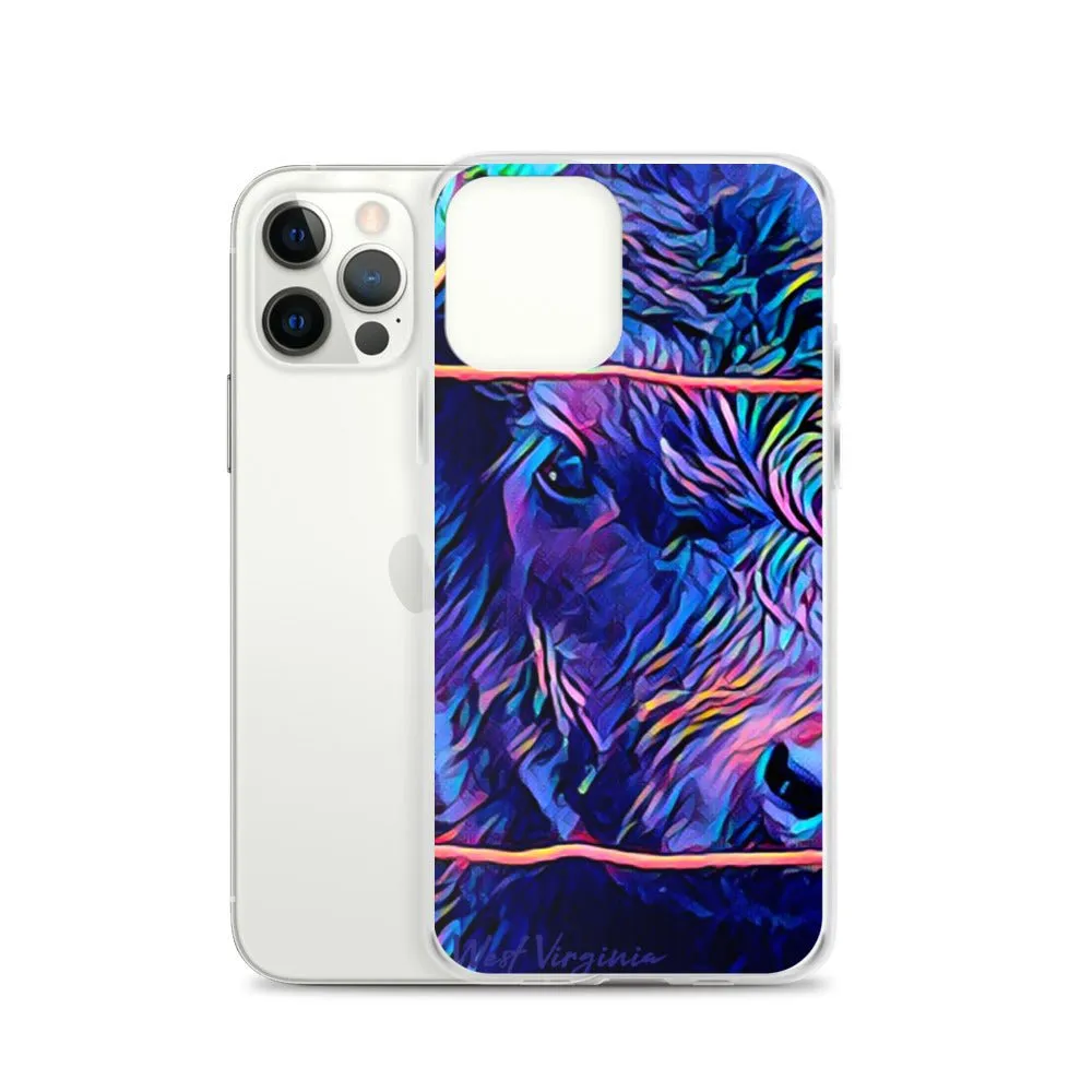 iPhone Case with Cow Artwork. Phone Protector with Calf Digital Photograph Art.