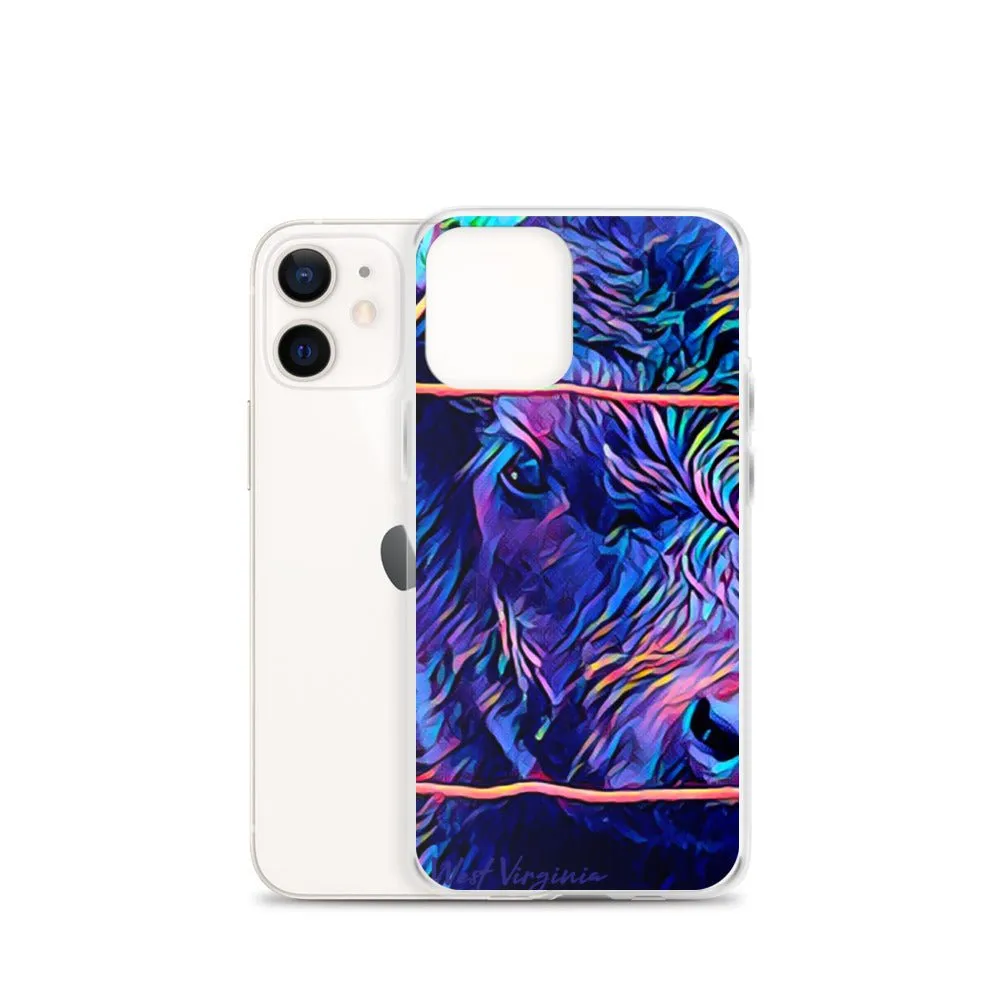 iPhone Case with Cow Artwork. Phone Protector with Calf Digital Photograph Art.