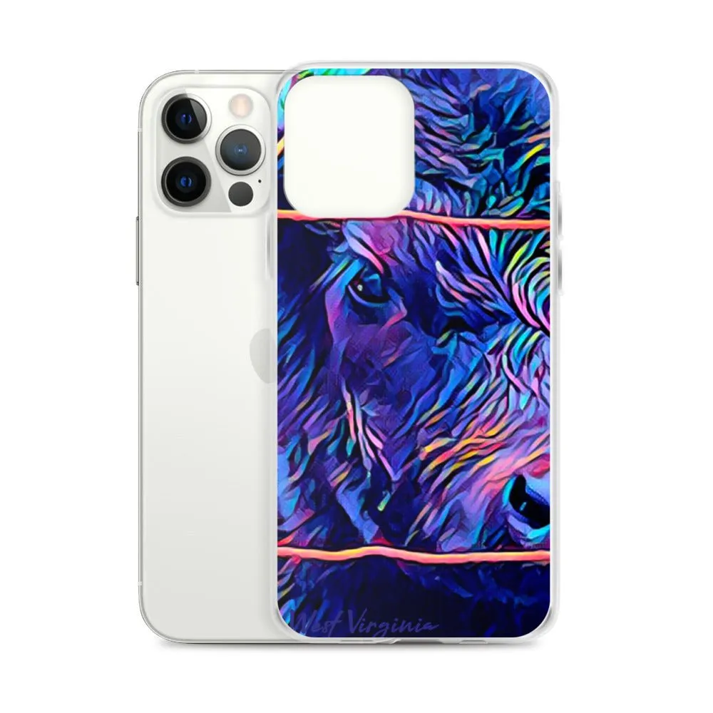 iPhone Case with Cow Artwork. Phone Protector with Calf Digital Photograph Art.