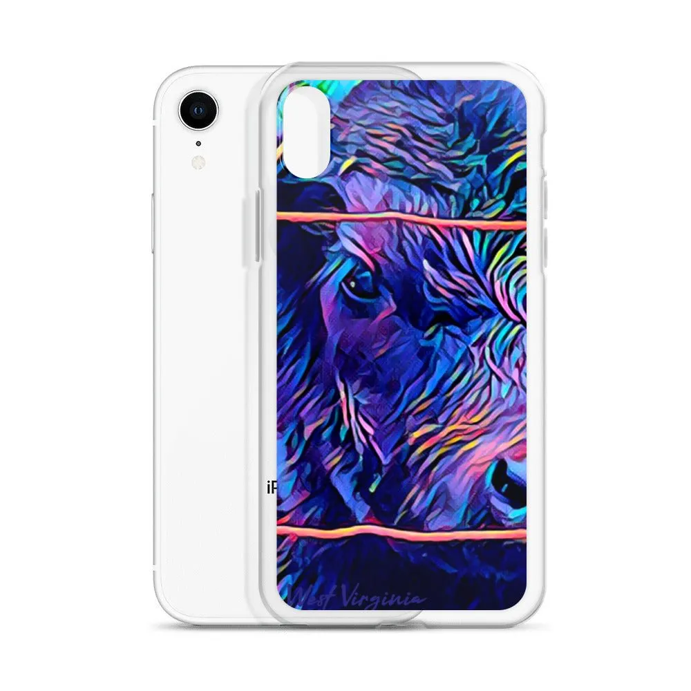 iPhone Case with Cow Artwork. Phone Protector with Calf Digital Photograph Art.