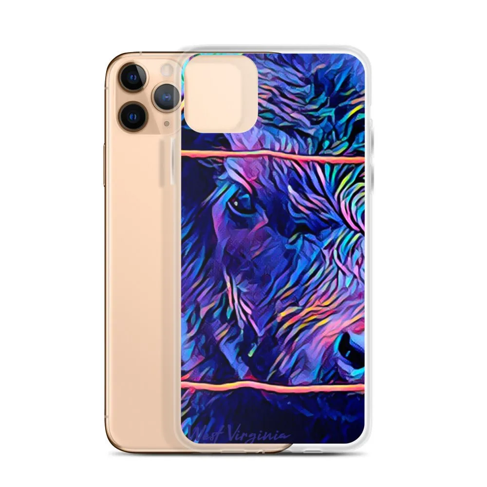 iPhone Case with Cow Artwork. Phone Protector with Calf Digital Photograph Art.