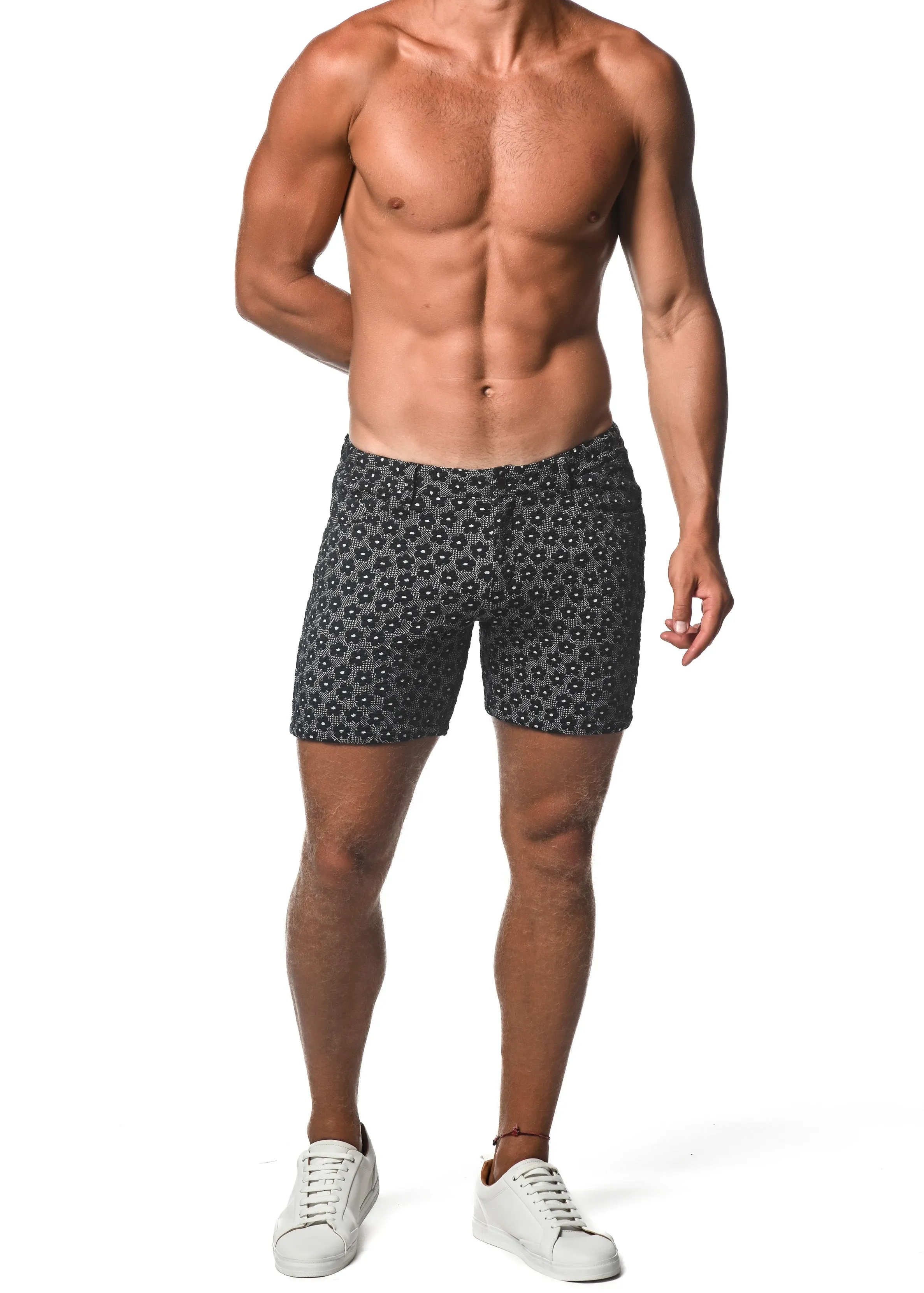 JACQUARD STRETCH KNIT SHORT