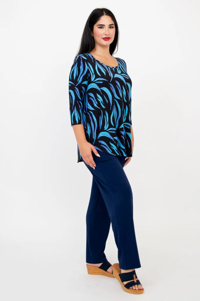 Jazz 3/4 Slv Top, Cubana, Bamboo