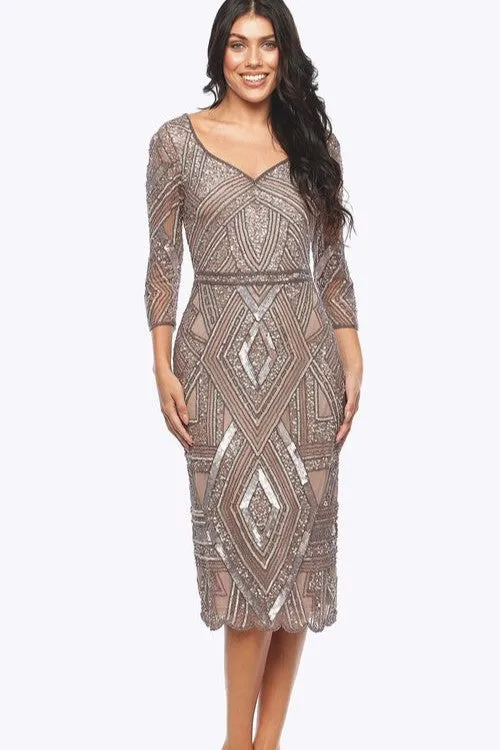 Jesse Harper - JH0482 Vee Beaded Dress