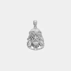 Jesus Pendant - White Gold