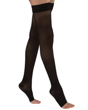 Juzo Basic OPEN TOE Thigh Highs w/ Silicone Border 15-20 mmHg