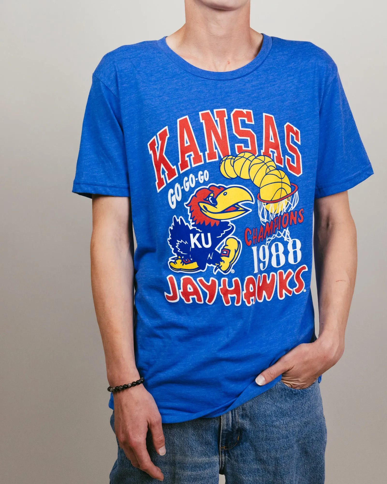 KU Jayhawks 1988 Basketball Champs Royal T-Shirt