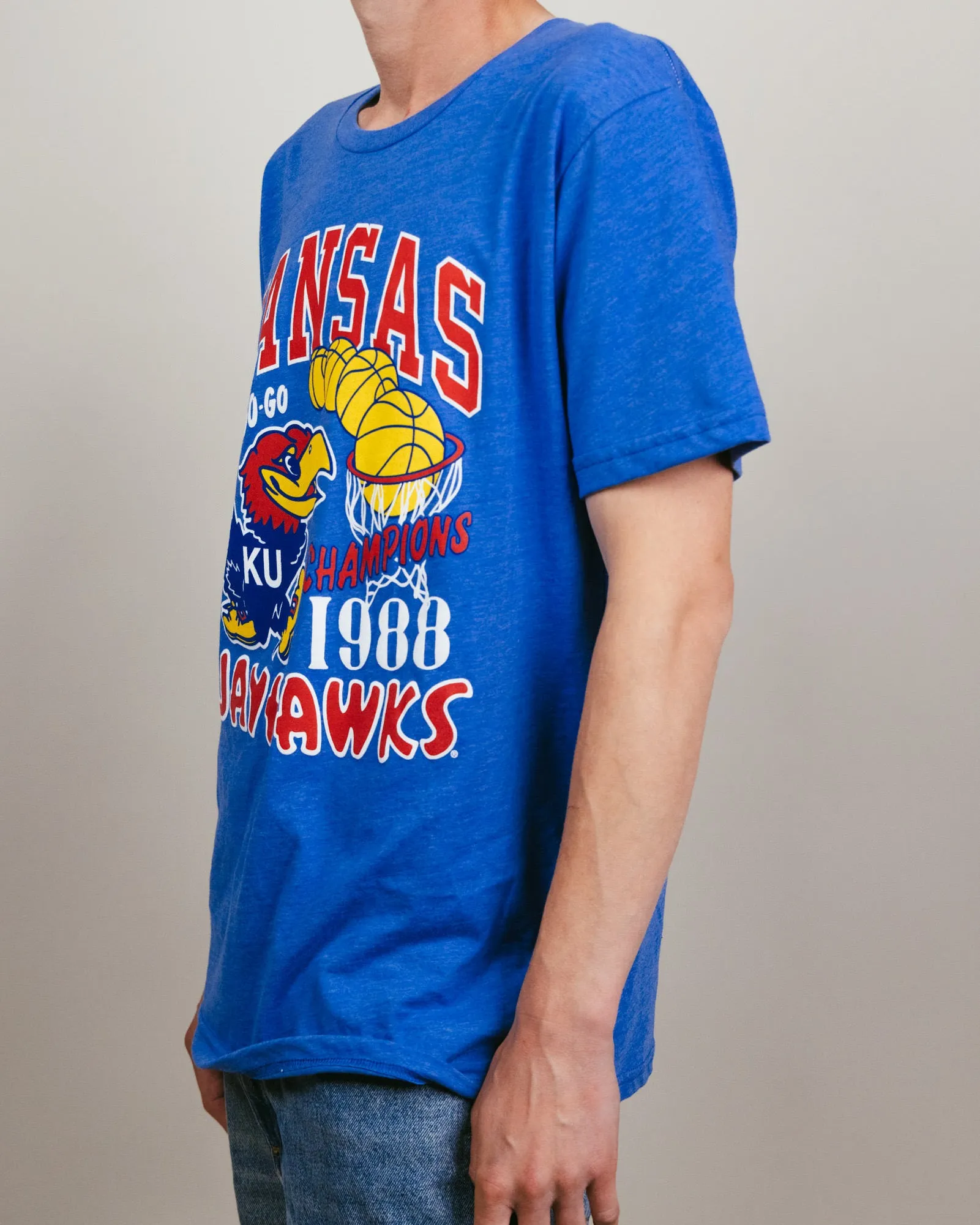 KU Jayhawks 1988 Basketball Champs Royal T-Shirt