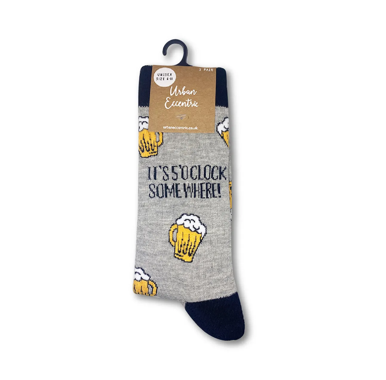 Ladies/Gents Cotton Rich Socks Uni-Sex Urban Eccentric Novelty Its 5 O'Clock Somewhere