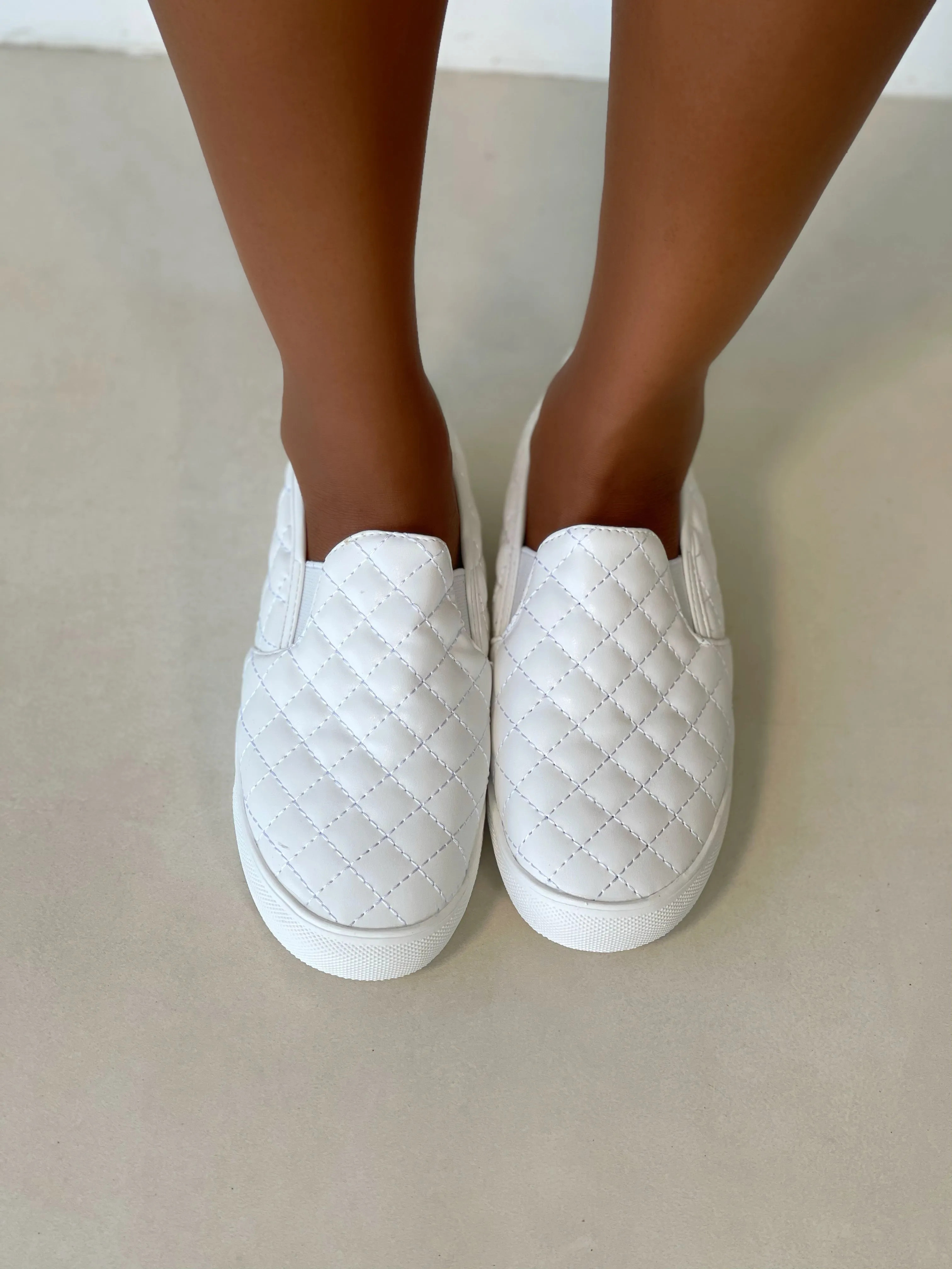 Laina Slip On Shoes-White