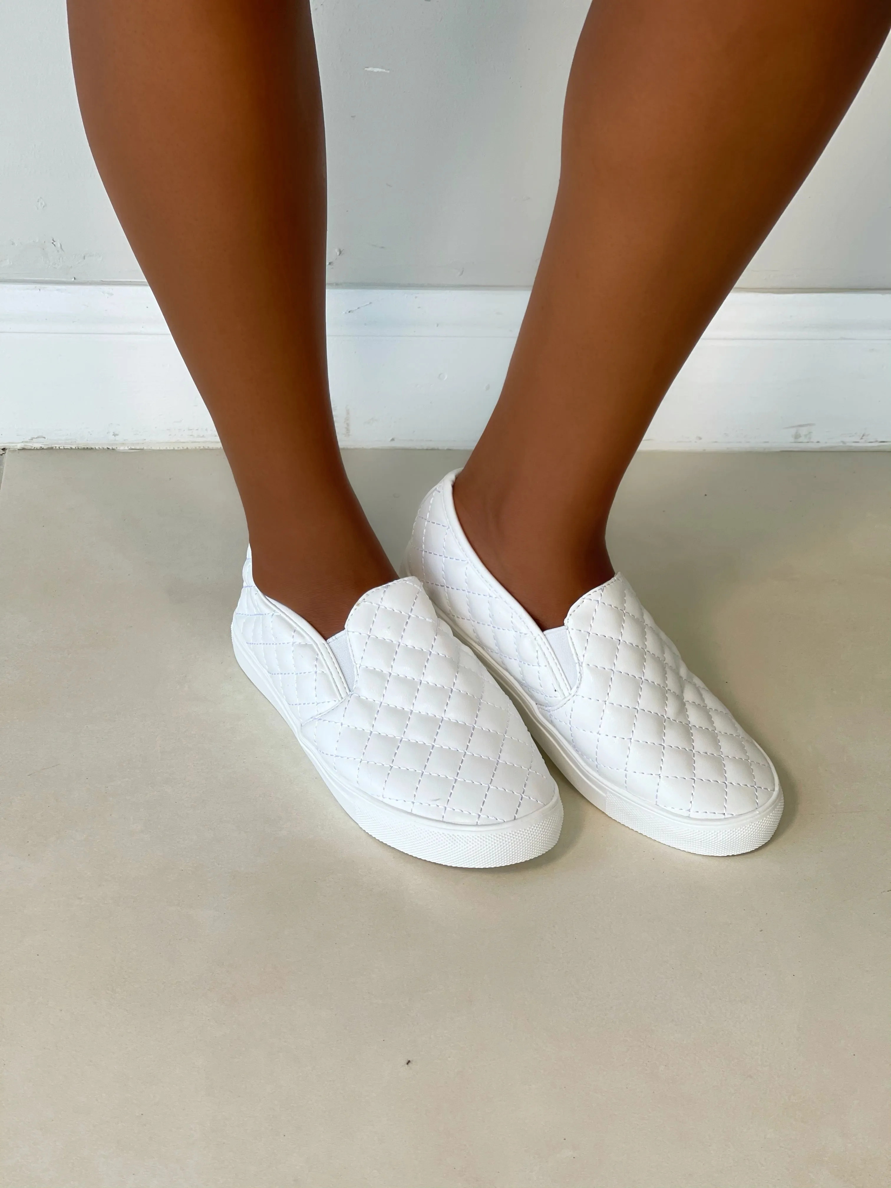 Laina Slip On Shoes-White