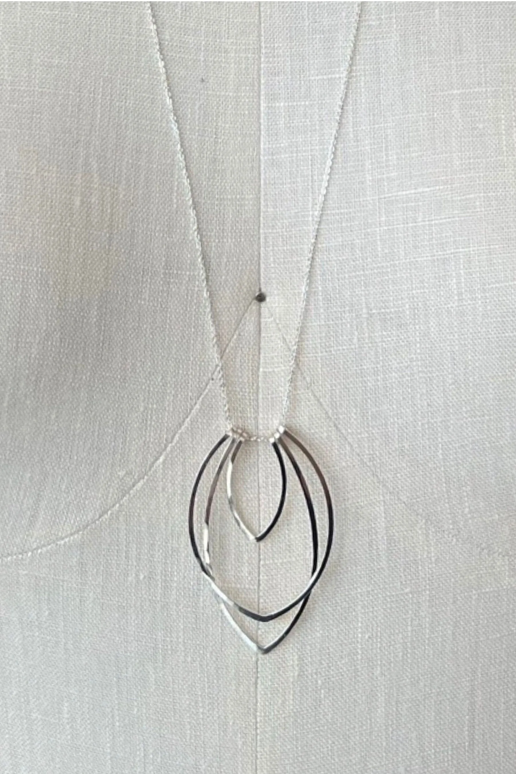 Large Flame Necklace | Sterling Silver