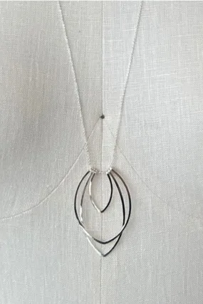 Large Flame Necklace | Sterling Silver