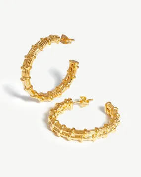 Large Raffia Hoop Earrings