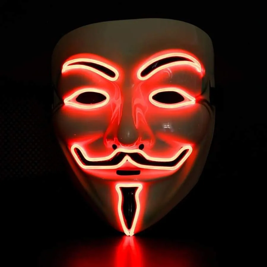 Light up Anonymous Mask - Red