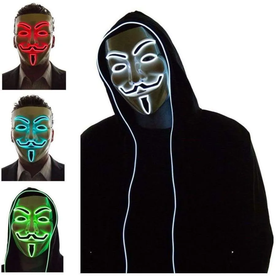 Light up Anonymous Mask - Red