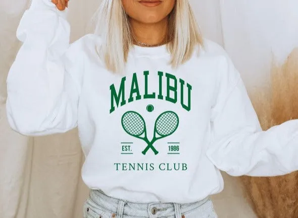 Malibu Tennis Club Cozy Crewneck Sweatshirt