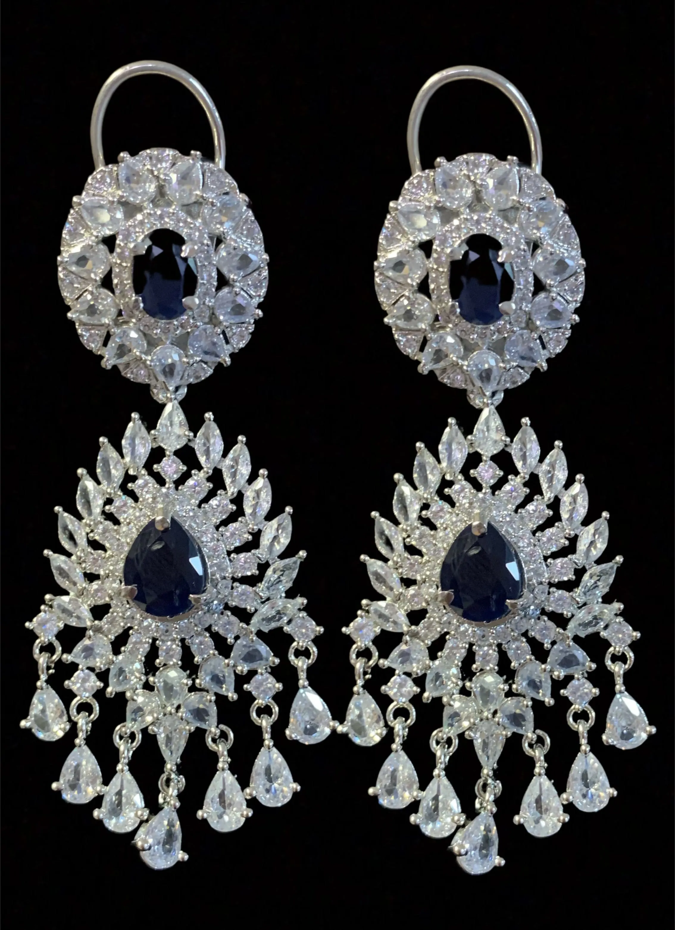 Manahil earrings -  blue DER6( READY TO SHIP )