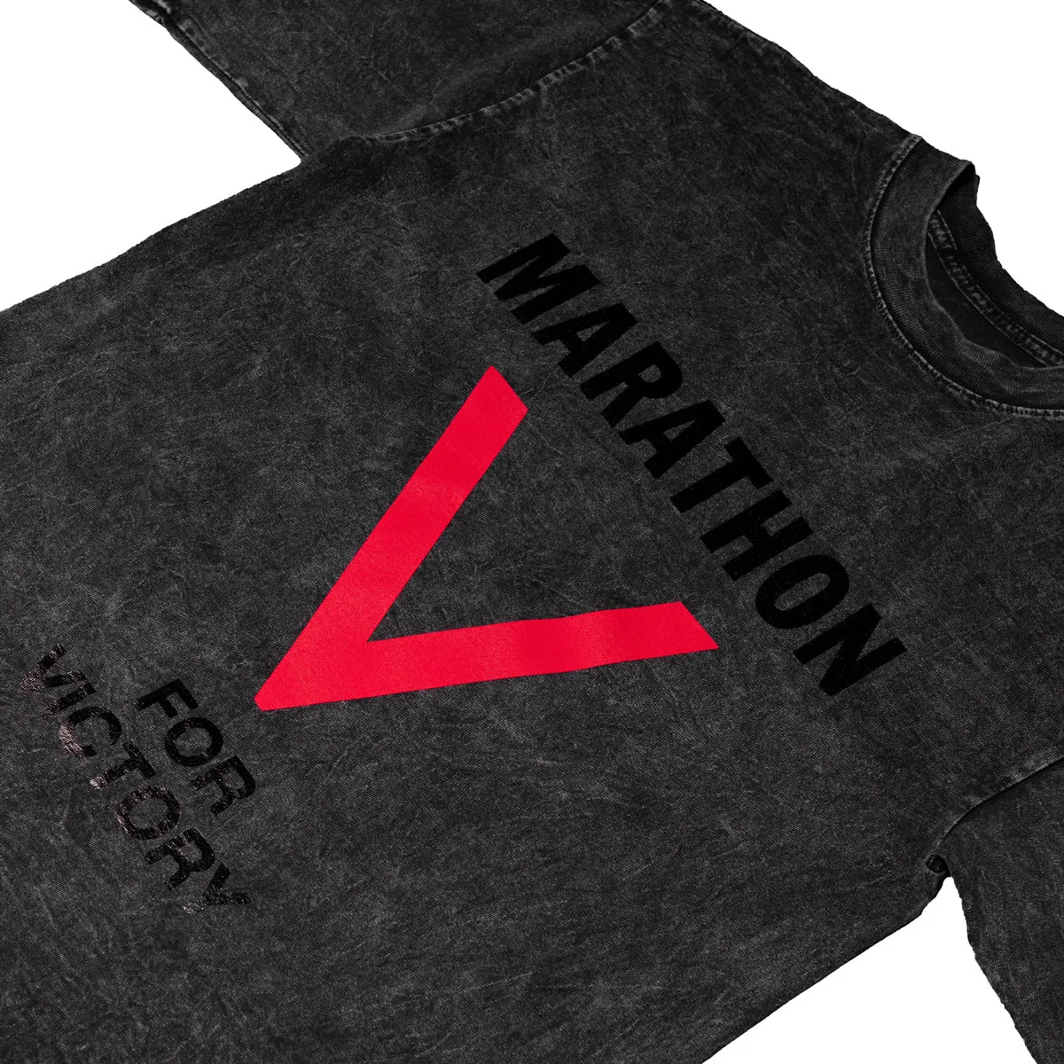 Marathon V For Victory T-Shirt - Washed Carbon Black