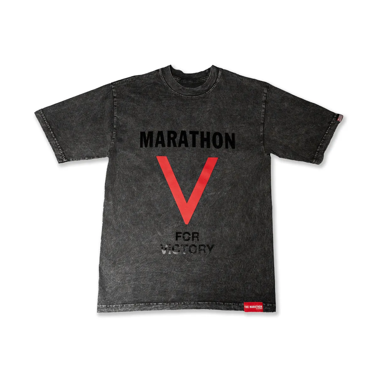 Marathon V For Victory T-Shirt - Washed Carbon Black