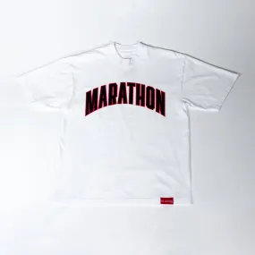 Marathon Varsity T-shirt - White/Black