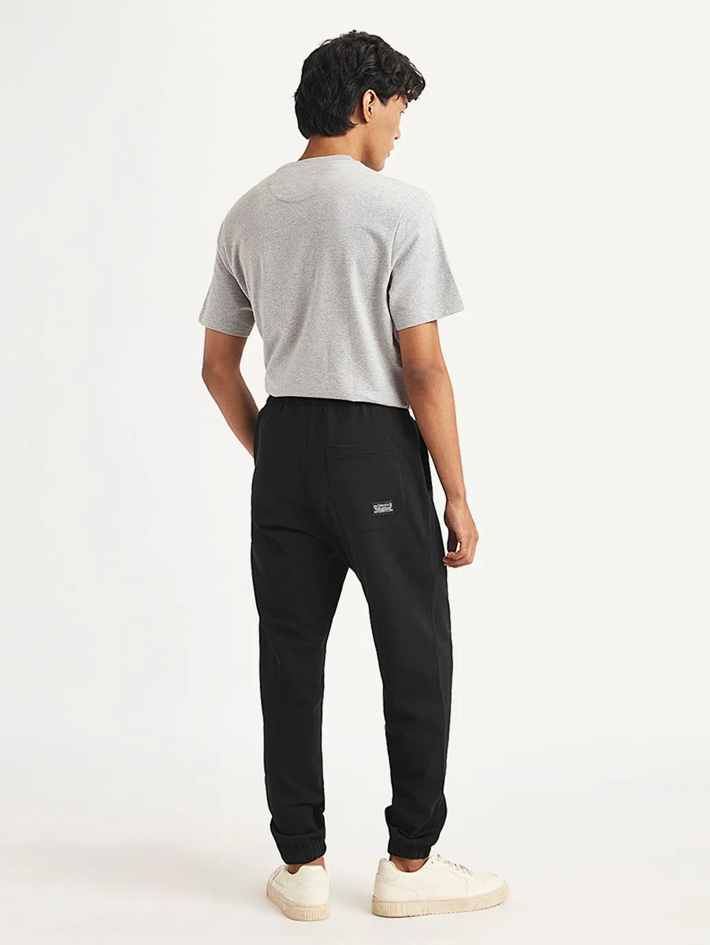 Men's Black Regular Fit Joggers