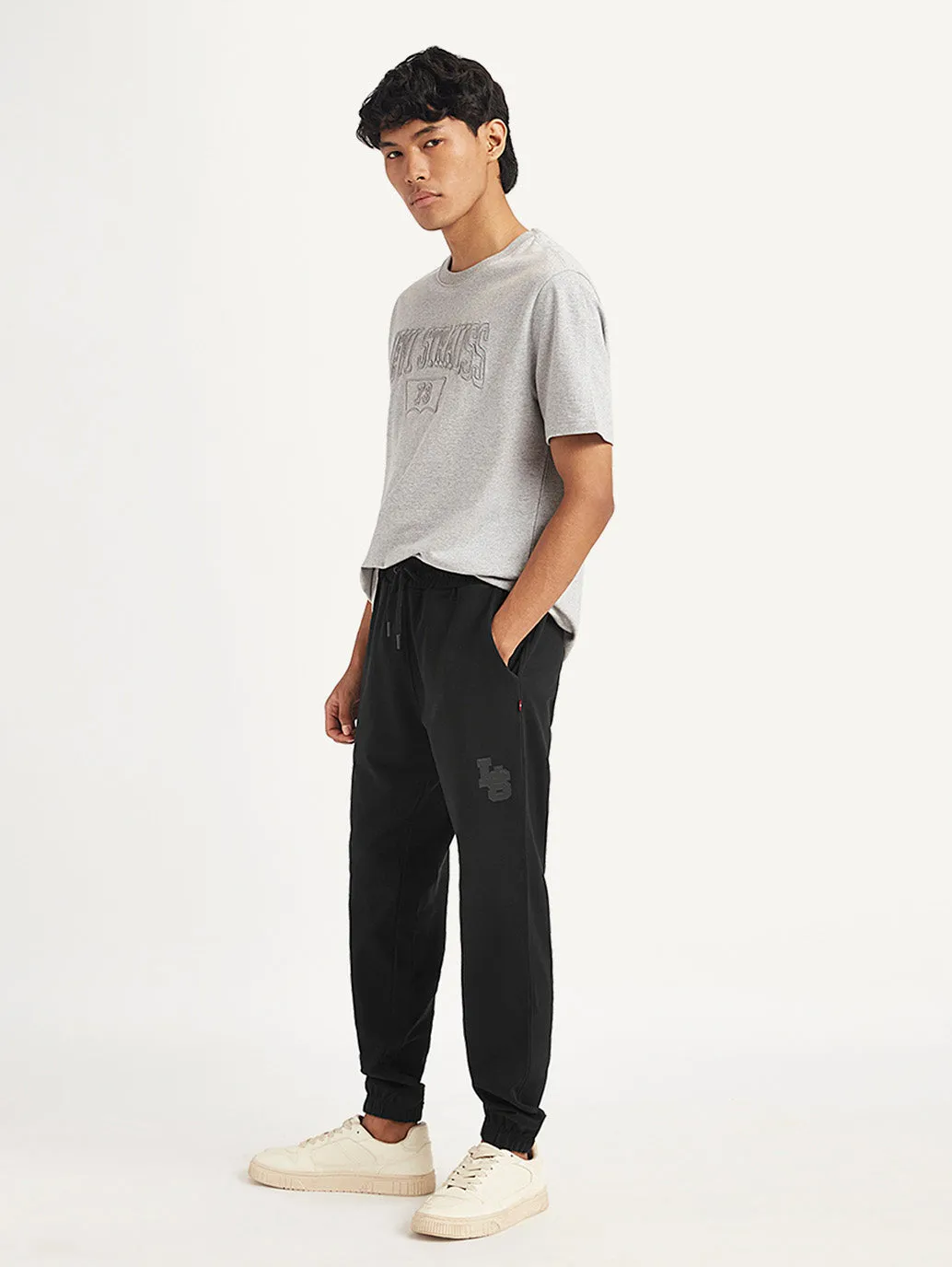 Men's Black Regular Fit Joggers