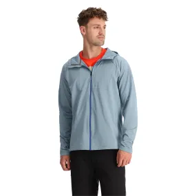 Mens Matrix Gridweb Hoodie - Blue Fog