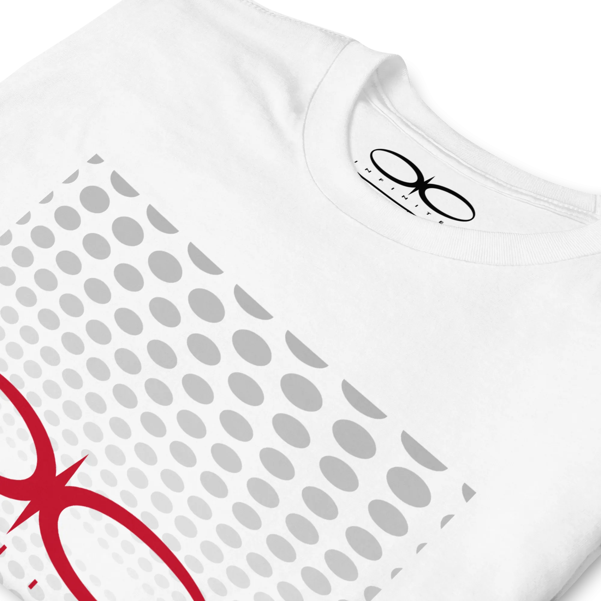 Men's Pattern And Logo White Graphic T-Shirt