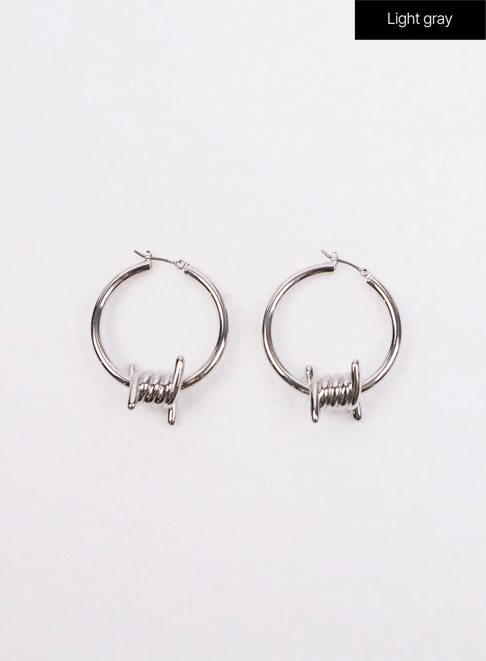 Metal Twist Hoop Earrings IJ419