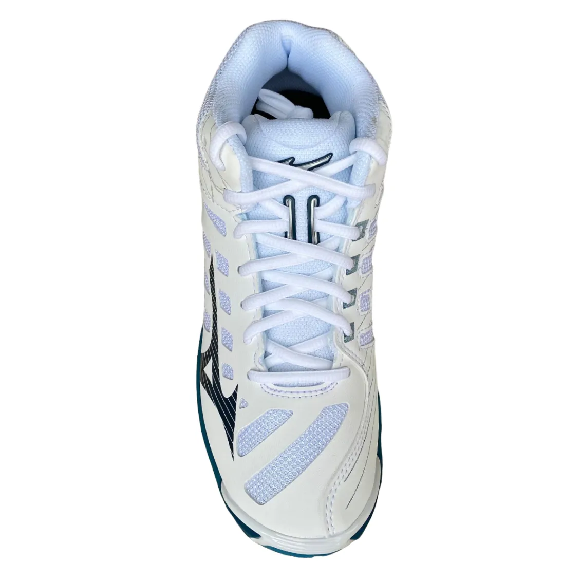 Mizuno adult volleyball shoe Wave Voltage Mid V1GA216586 white blue silver