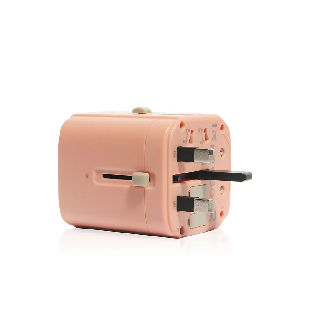 Monocozzi Bon Voyage Travel Adaptor with 4.5A Dual USB and USB-C Connector 4 in 1 Adapter